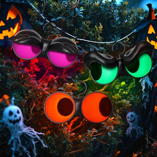 Joiedomi 3 Pack Halloween Flashing Peeping Eyes Lights with Timer